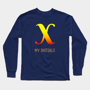 Letter X Initials Unique Name T-Shirt Long Sleeve T-Shirt